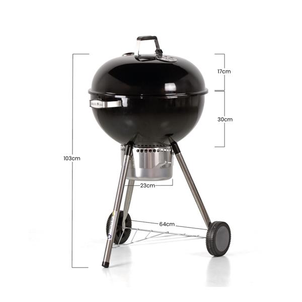 Barbecue a carbone con ruote 57 cm - Ketty
