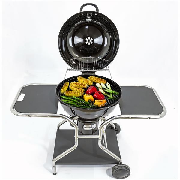 Barbecue a carbonella con carrello