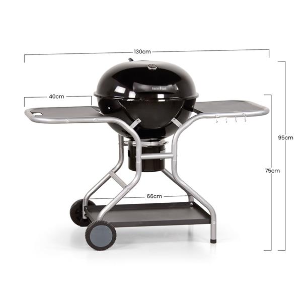 Barbecue a carbonella con carrello