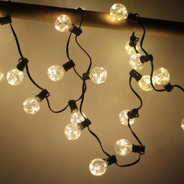 Catenaria di lampadine da esterno White 7,5m per 15 bulbi