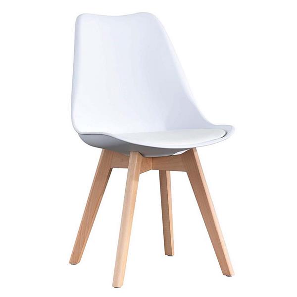 Sedia ergonomica gambe in legno 4 pz - Candice