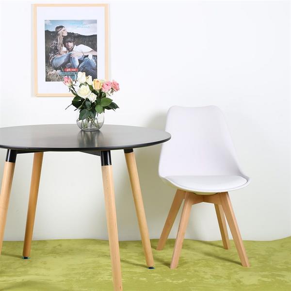 Sedia ergonomica gambe in legno 4 pz - Candice