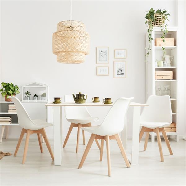 Sedia ergonomica gambe in legno 4 pz - Candice