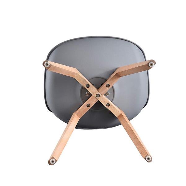 Set 4 sedie grigie stile nordico con cuscino - Candice