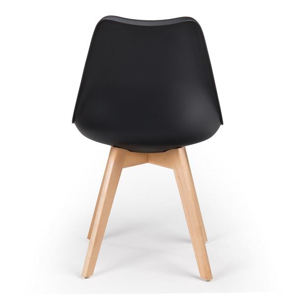 Set 4 sedie con gambe legno stile nordico - Candice