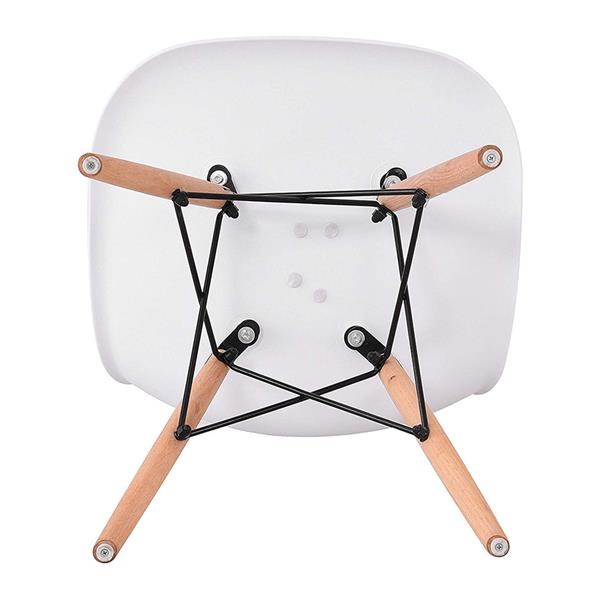 Sedie design moderno bianco con gambe legno set da 4 - Ester