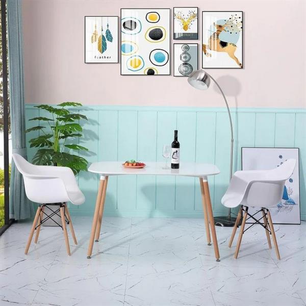 Set di 4 sedie cucina bianche con braccioli - Federica
