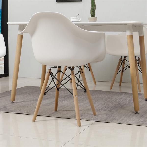 Set di 4 sedie cucina bianche con braccioli - Federica