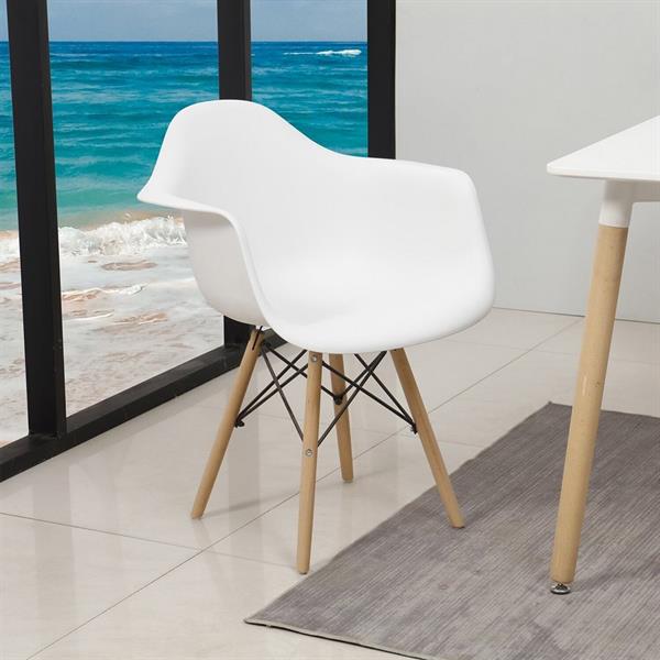 Set di 4 sedie cucina bianche con braccioli - Federica