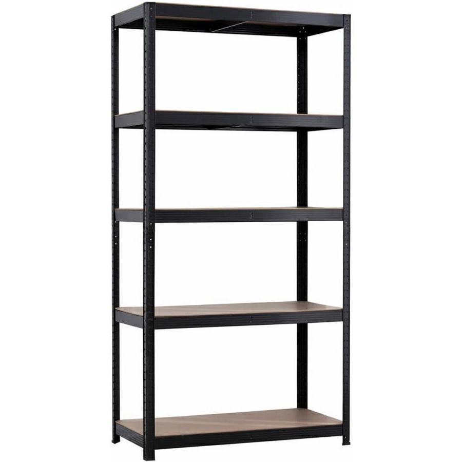 Scaffale metallico nero 5 ripiani