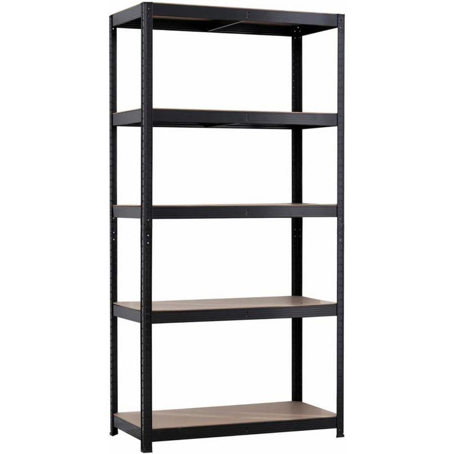 Scaffale metallico nero 5 ripiani