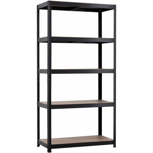 Scaffale metallico nero 5 ripiani