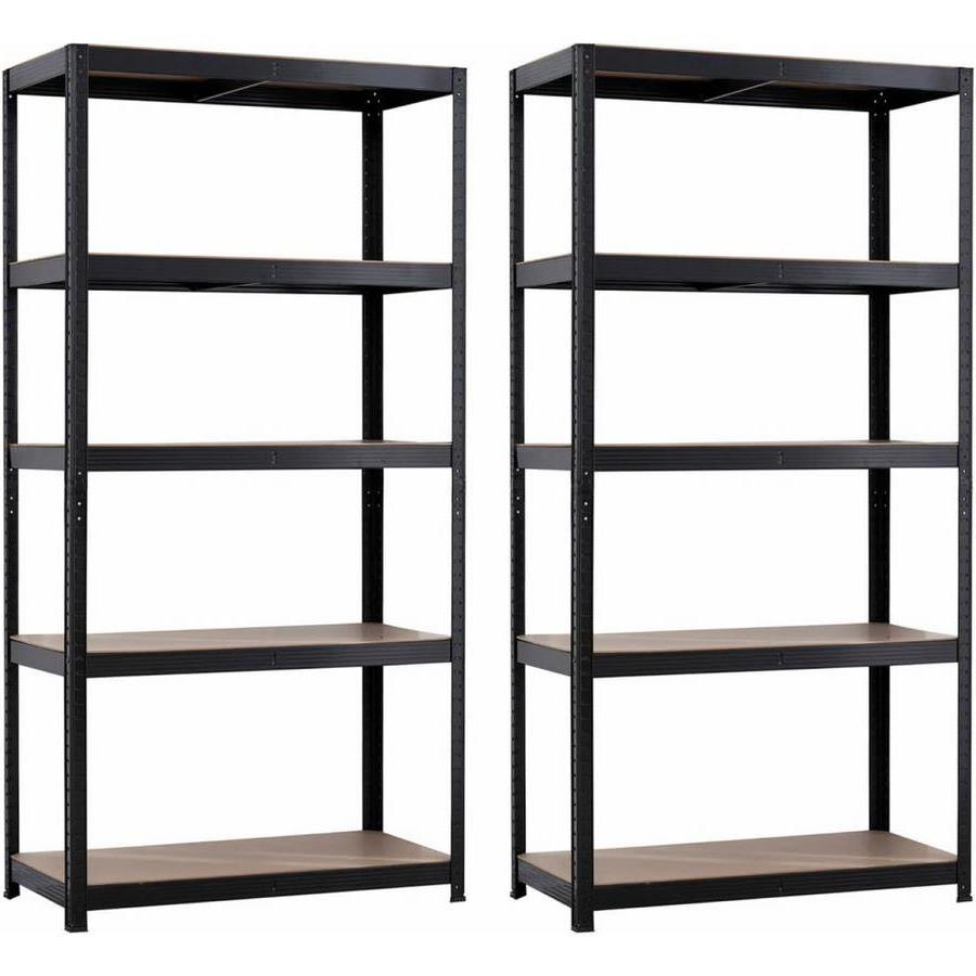 Set 2 scaffali metallici neri