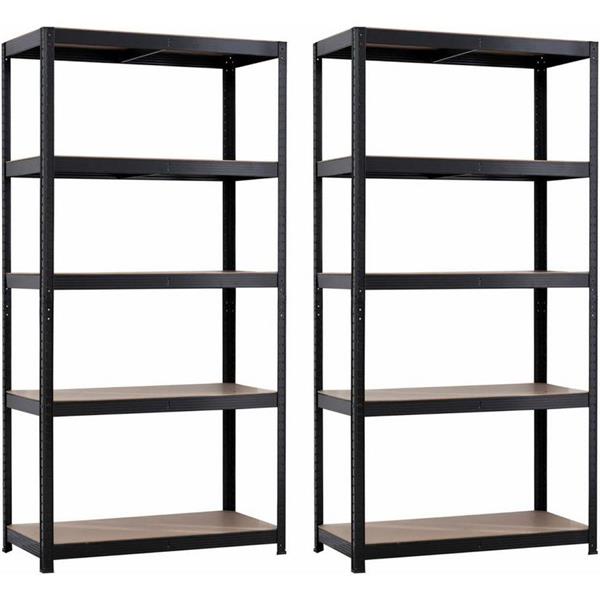 Set 2 scaffali metallici neri