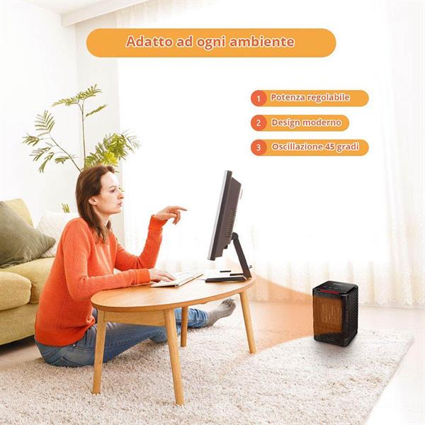 Termoventilatore ceramico 950W basso consumo