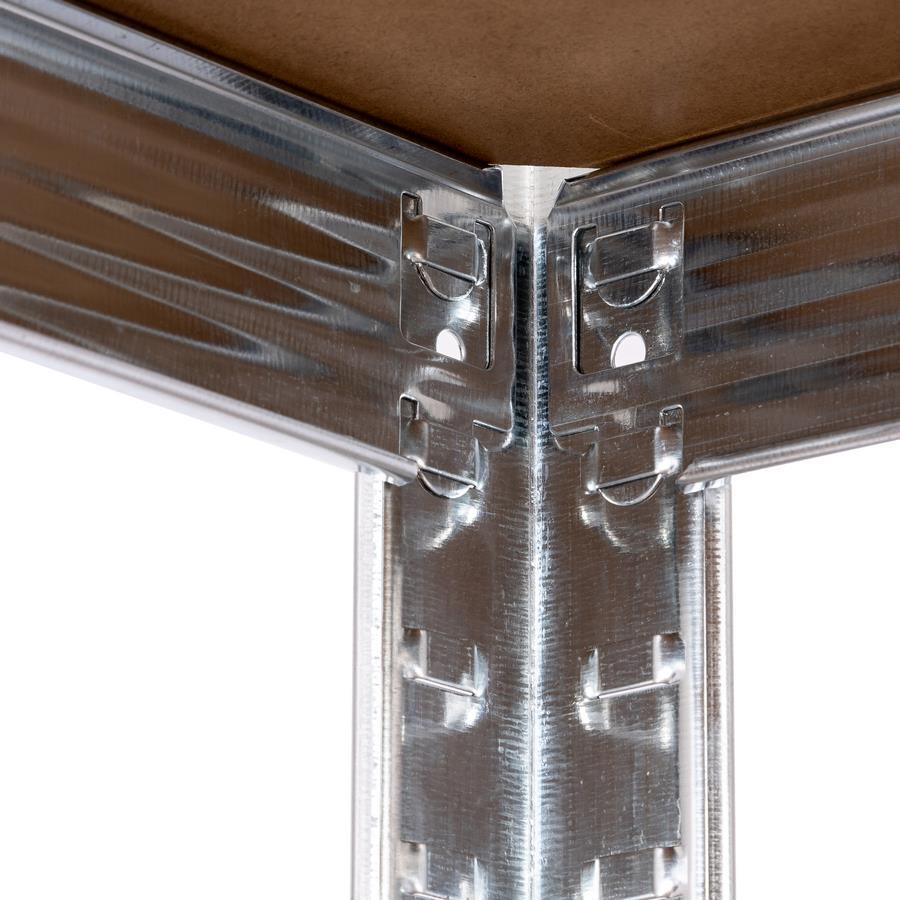 Scaffale Metallico 5 Ripiani – 567 Kg Di Capacità, 151x60x30 Cm – Per Garage, Cucina E Bagno, Nero