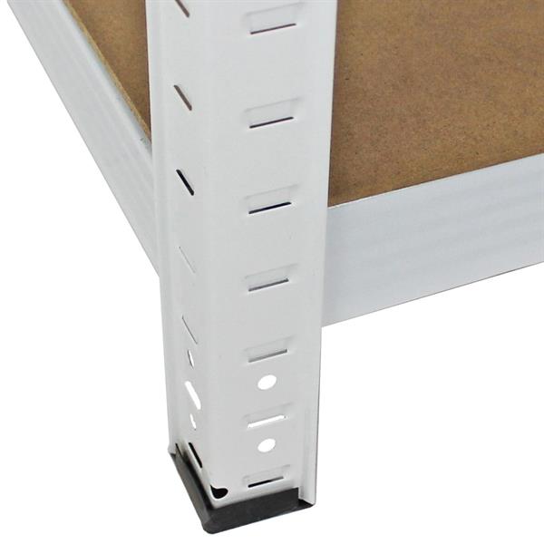 Scaffale in metallo bianco con 5 ripiani da 875kg