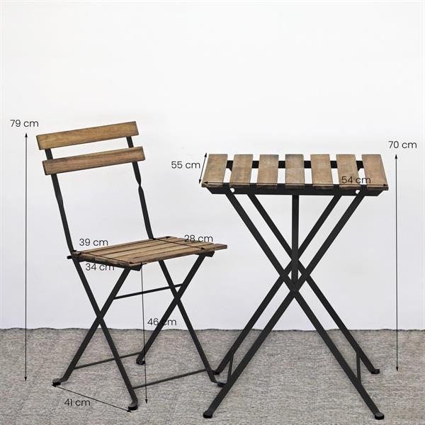 Set Tavolino e due sedie da Giardino modello Bistrot