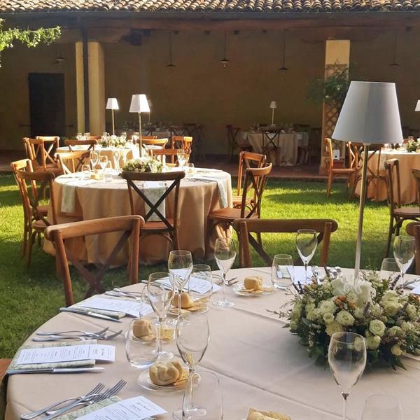 Tavolo tondo da catering pieghevole 180 cm hdpe bianco