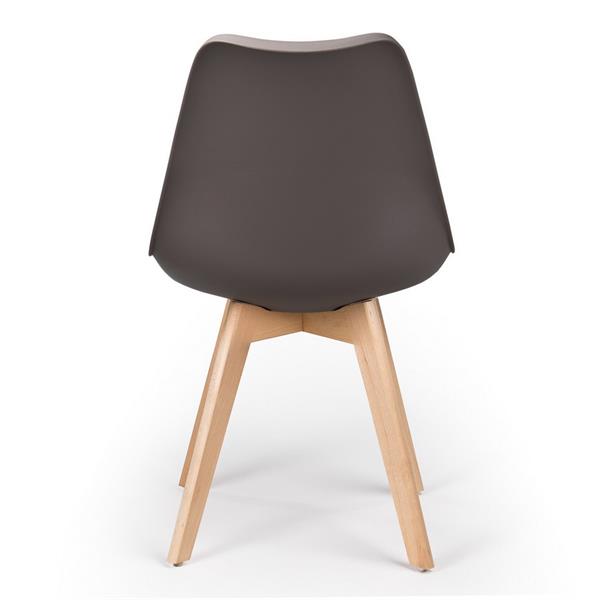 Set 4 sedie design nordico marroni gambe legno - Candice