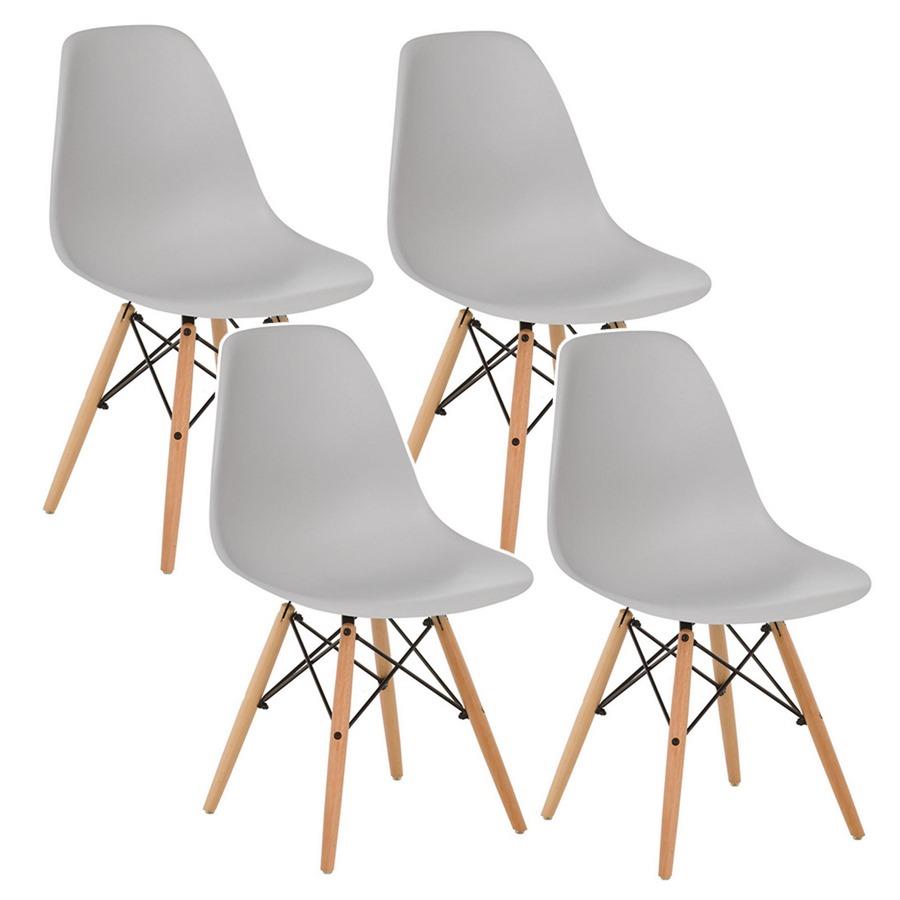 Sedia design modello Ester: set da 4 sedie grigie