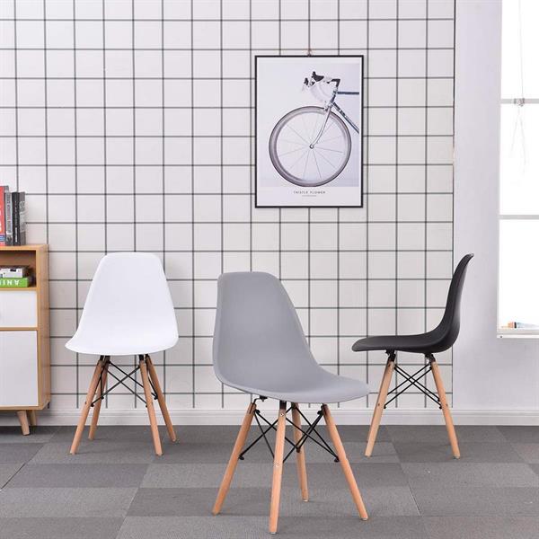 Sedia design set da 4 sedie grigie - Ester