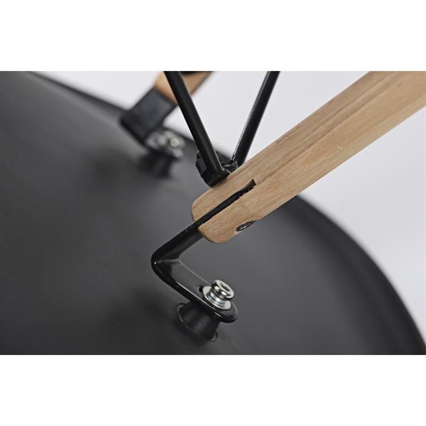 Set 4 sedie design nere con gambe in legno - Ester