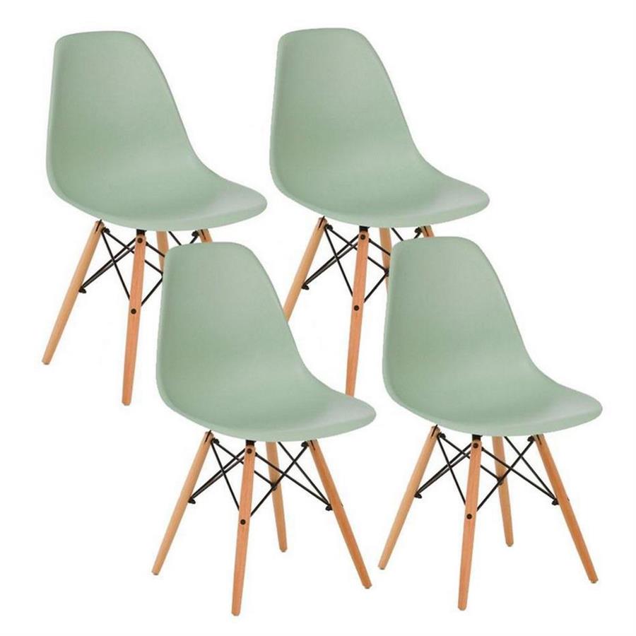 Set da 4 sedie da pranzo moderne verdi - Ester